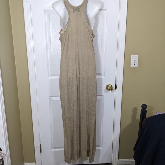 Brochu Walker RARE Layered Linen Tan Sleeveless Sweater Maxi Dress - size S - Picture 9 of 15